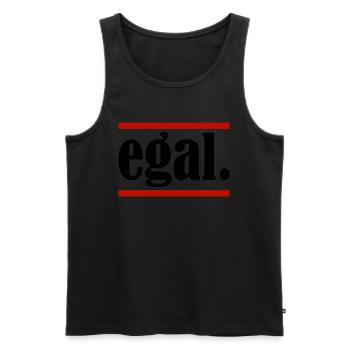 egal. - Männer Premium Bio Tank Top - Schwarz - Vorne - AI Model Male 178 light (178cm)