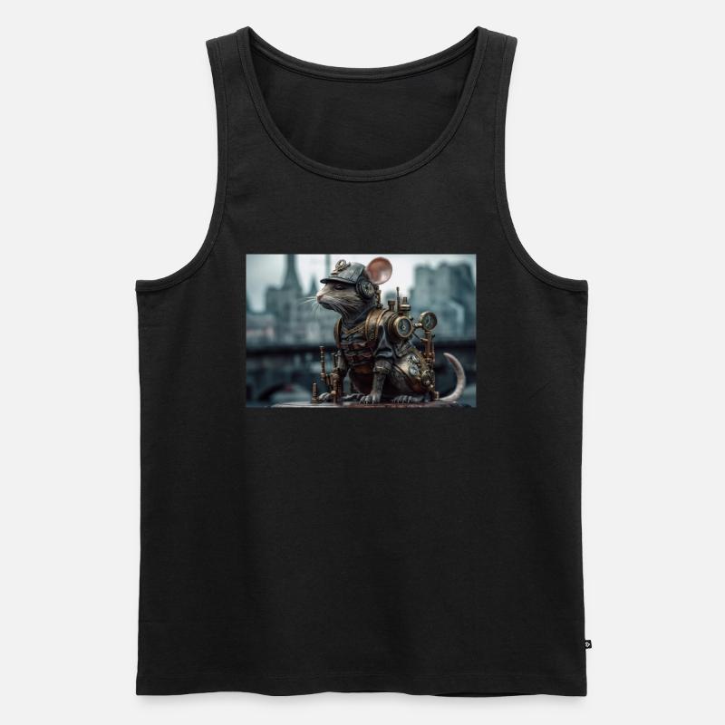Ratte3 - Männer Premium Bio Tank Top - Schwarz