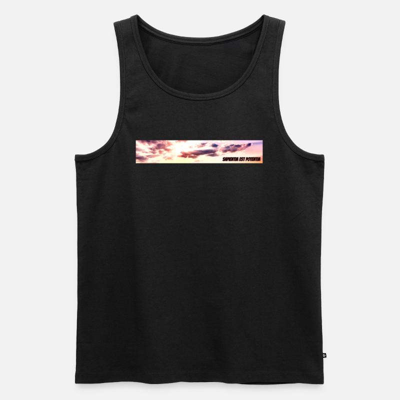 Zeitlos - Männer Premium Bio Tank Top - Schwarz