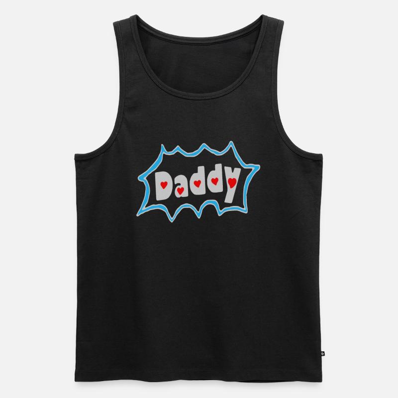 HerzDaddy - Männer Premium Bio Tank Top - Schwarz