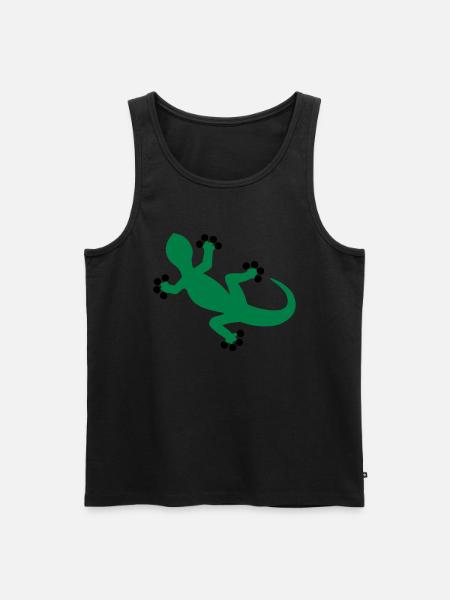 Gecko / Lizard - Men's Premium Organic Tank Top - black