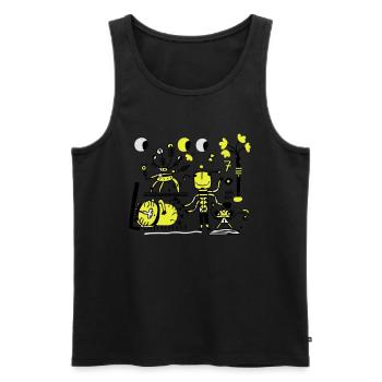 univers - Débardeur bio Premium Homme - noir - Devant - Michal (187cm)
