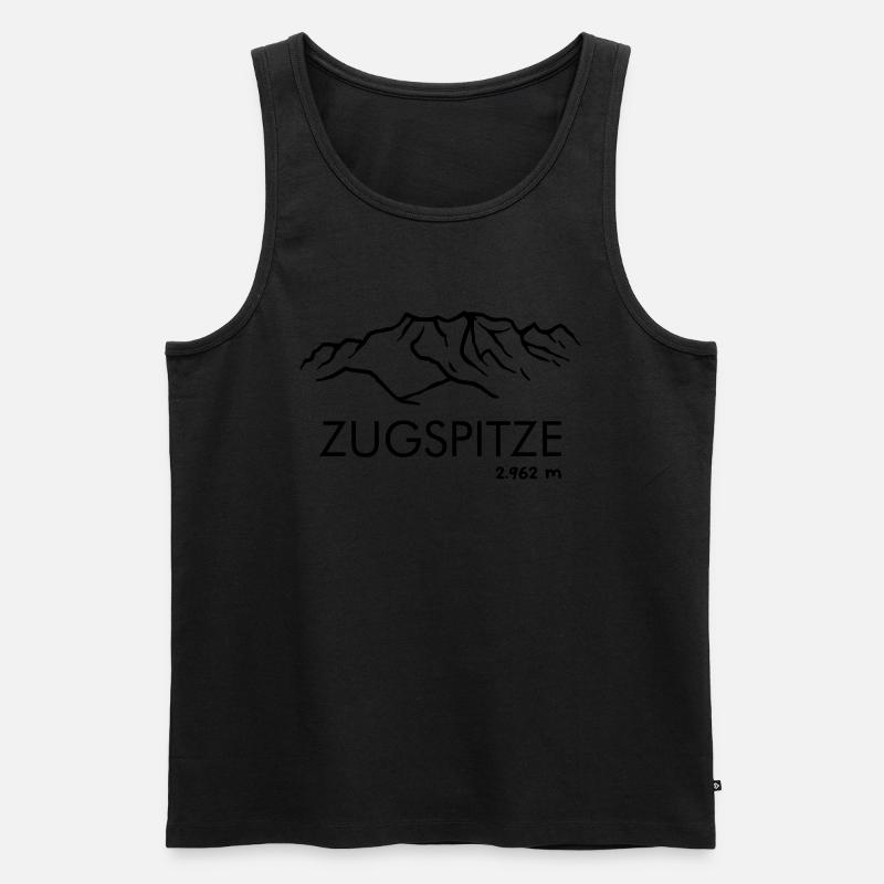 Zugspitze - Männer Premium Bio Tank Top - Schwarz