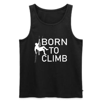 climbing - Men's Premium Organic Tank Top - black - Front - Michal (187cm)