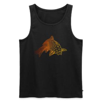 Carp Passion Polygondesign - Männer Premium Bio Tank Top - Schwarz - Vorne - Michal (187cm)