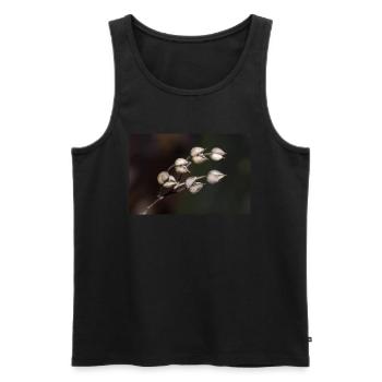 Trockenblume - Männer Premium Bio Tank Top - Schwarz - Vorne - AI Model Male 178 light (178cm)