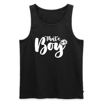 thatsmyboy - Men's Premium Organic Tank Top - black - Front - Michal (187cm)