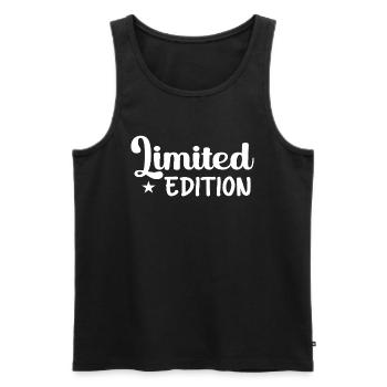 Limited Edition Begrenzte Limitierte Auflage - Men's Premium Organic Tank Top - black - Front - AI Model Male 178 light (178cm)