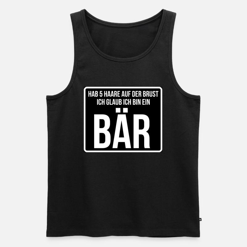 Ich bin ein Bär - Männer Premium Bio Tank Top - Schwarz