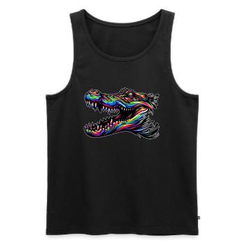 Alligator, Krokodil - Männer Premium Bio Tank Top - Schwarz - Vorne - AI Model Male 178 light (178cm)