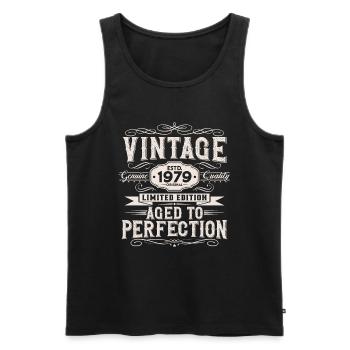 Vintage 1979 Vintage né cadeau d’anniversaire - Débardeur bio Premium Homme - noir - Devant - Michal (187cm)