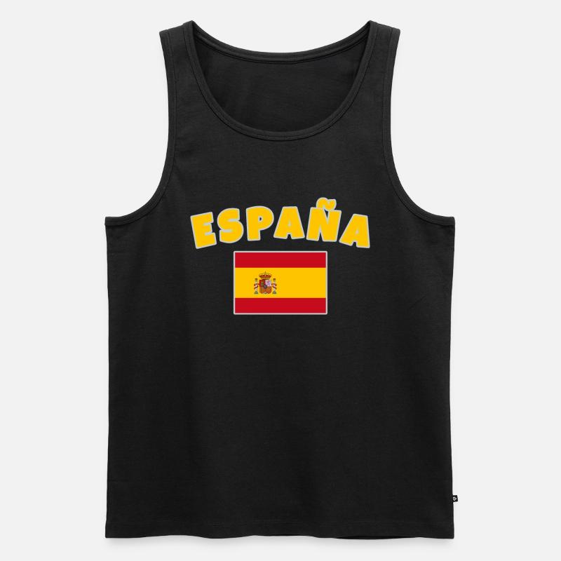 Spanien - Männer Premium Bio Tank Top - Schwarz