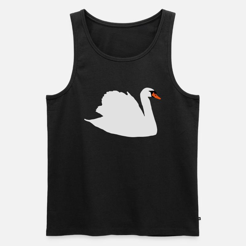 schwan - Männer Premium Bio Tank Top - Schwarz
