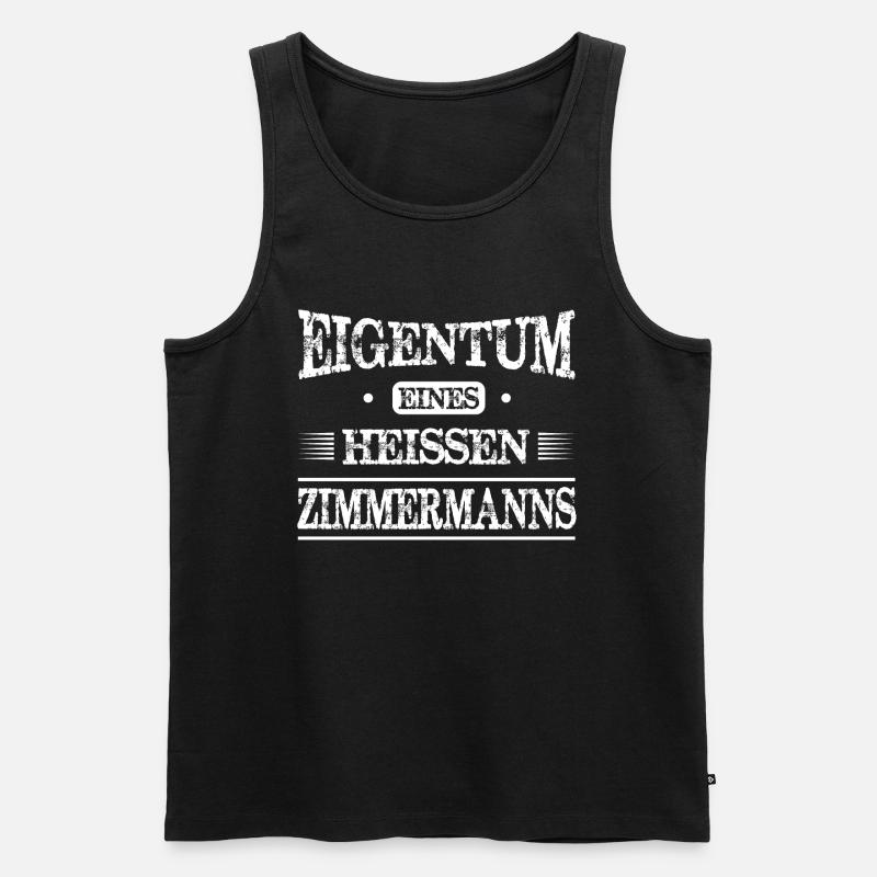 Zimmermann - Männer Premium Bio Tank Top - Schwarz