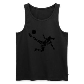 Soccer female - Débardeur bio Premium Homme - noir - Devant - Michal (187cm)
