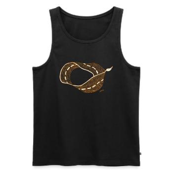 Holzweg - Männer Premium Bio Tank Top - Schwarz - Vorne - AI Model Male 178 light (178cm)