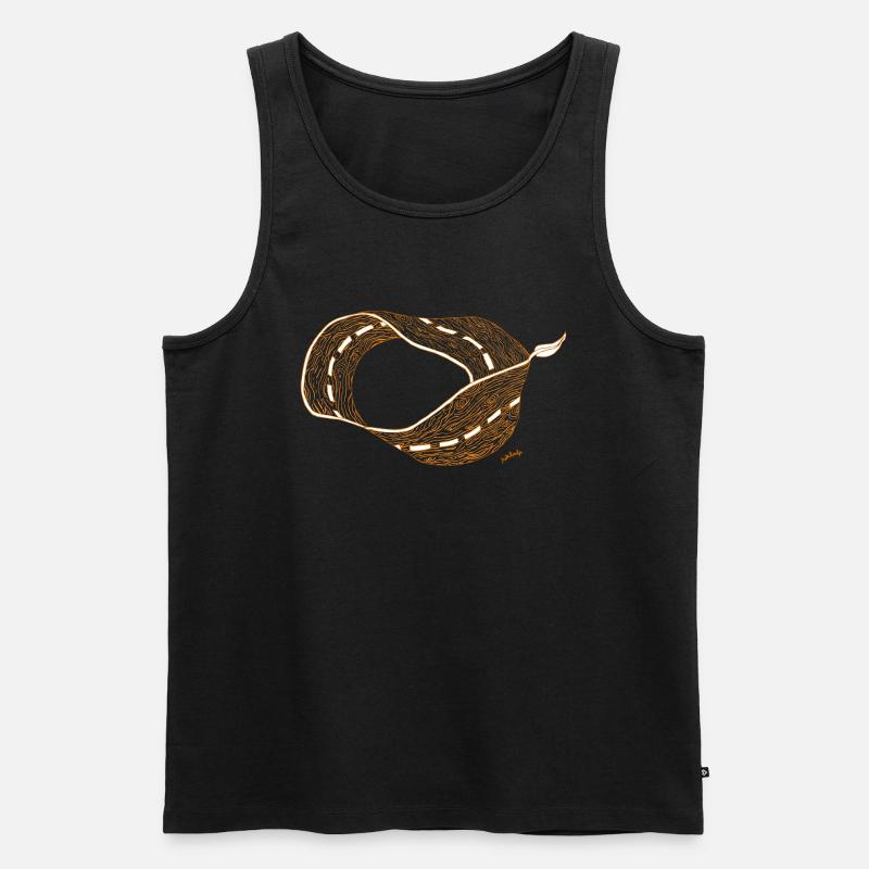 Holzweg - Männer Premium Bio Tank Top - Schwarz