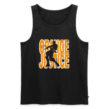 orange justice dance victory - Débardeur bio Premium Homme - noir - Devant - Michal (187cm)