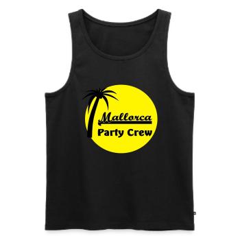 Mallorca Party Crew T-Shirts - Männer Premium Bio Tank Top - Schwarz - Vorne - AI Model Male 178 light (178cm)
