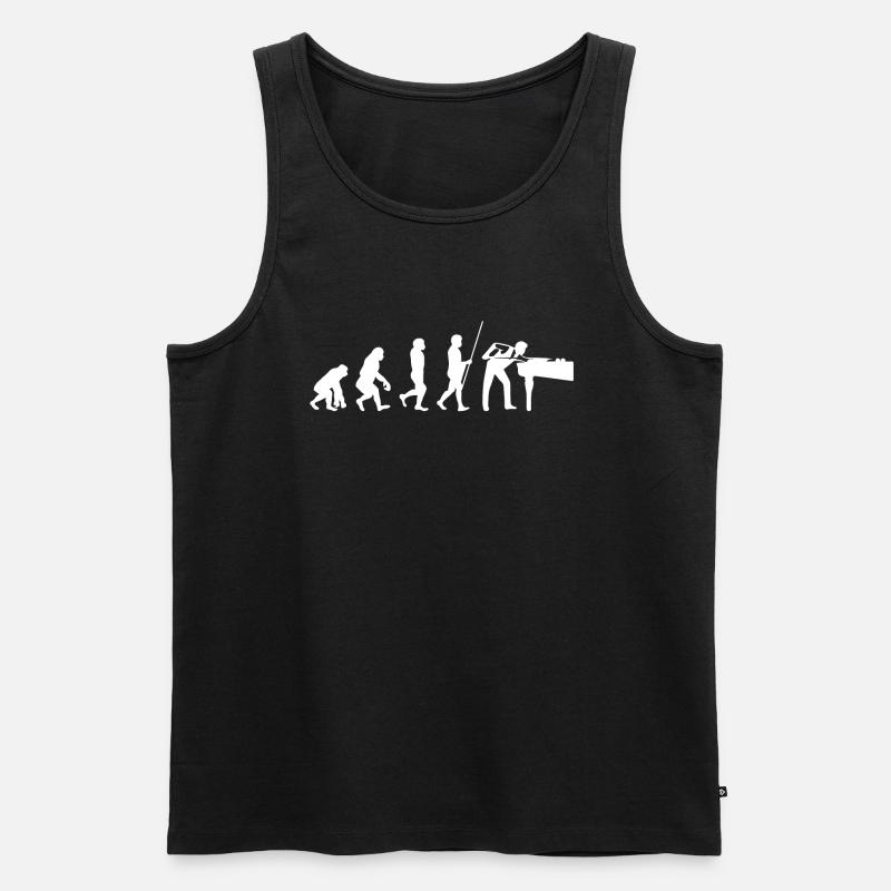 Snooker Billiards Evolution - Men's Premium Organic Tank Top - black