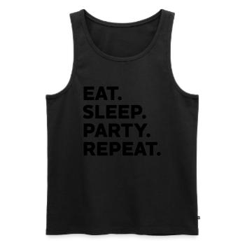 EAT SLEEP PARTY REPEAT Party Monster Gift Celebration - Men's Premium Organic Tank Top - black - Front - Michal (187cm)