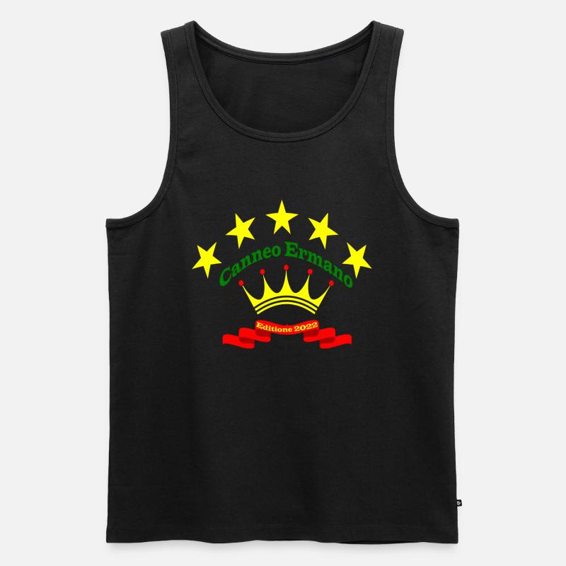 Canneo Ermano - Männer Premium Bio Tank Top - Schwarz