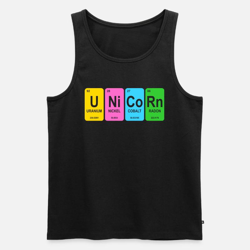Einhorn - Männer Premium Bio Tank Top - Schwarz