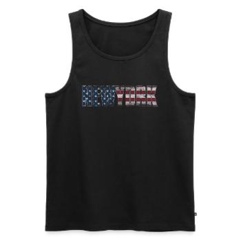 NewYork Vintage look d’occasion - Débardeur bio Premium Homme - noir - Devant - Michal (187cm)