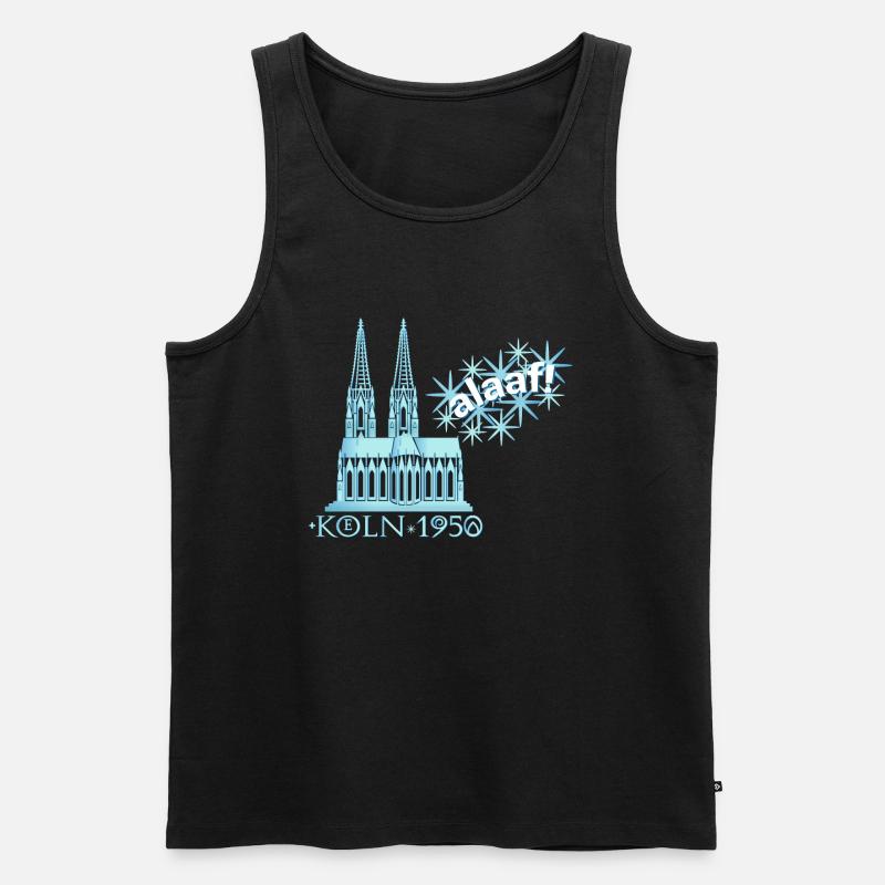 KOELN 1950 alaaf - Männer Premium Bio Tank Top - Schwarz