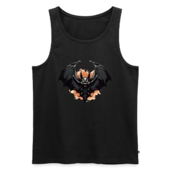 Fledermaus - Männer Premium Bio Tank Top - Schwarz - Vorne - Michal (187cm)