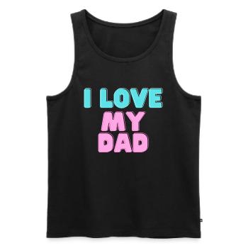 I love my Dad - Männer Premium Bio Tank Top - Schwarz - Vorne - AI Model Male 178 light (178cm)
