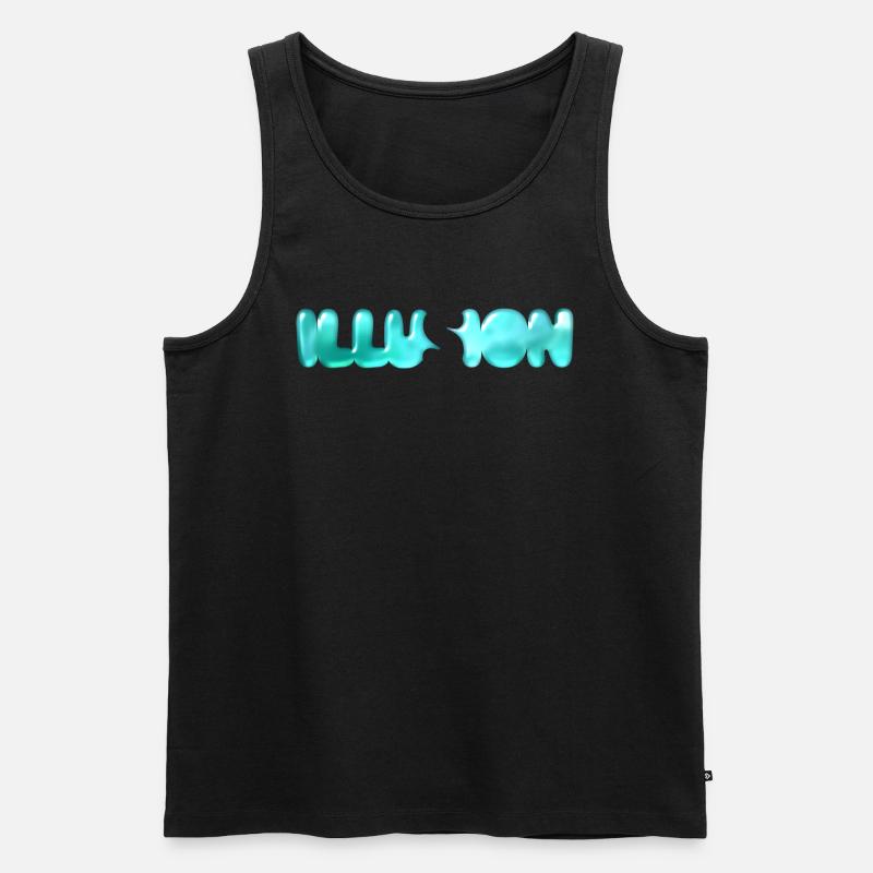 ILLUSION - Männer Premium Bio Tank Top - Schwarz