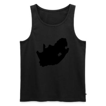 Südafrika - Männer Premium Bio Tank Top - Schwarz - Vorne - AI Model Male 178 light (178cm)