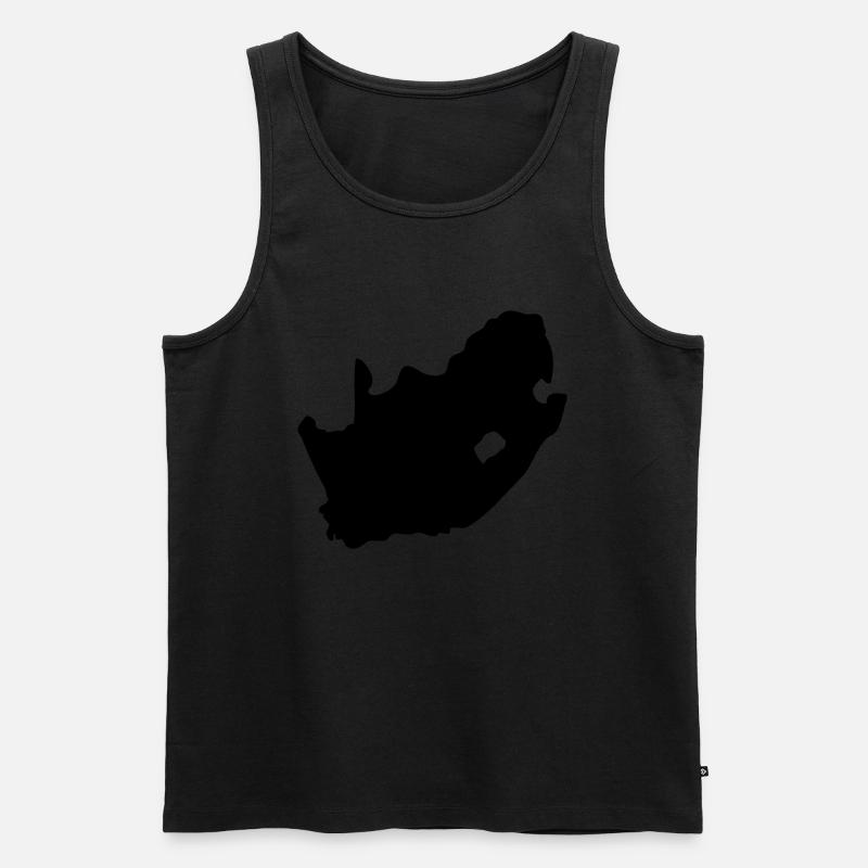 Südafrika - Männer Premium Bio Tank Top - Schwarz