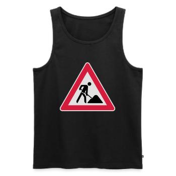 Baustelle - Männer Premium Bio Tank Top - Schwarz - Vorne - AI Model Male 178 light (178cm)