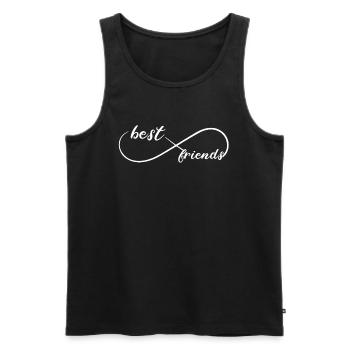 Best Friend Infinity Partner Look - Men's Premium Organic Tank Top - black - Front - AI Model Male 178 light (178cm)