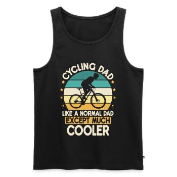 Mountain Bike Mountain Biker Bike Papa - Men's Premium Organic Tank Top - black - Front - Michal (187cm)