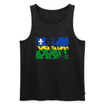 Flevoland Vintage - Männer Premium Bio Tank Top - Schwarz - Vorne - AI Model Male 178 light (178cm)