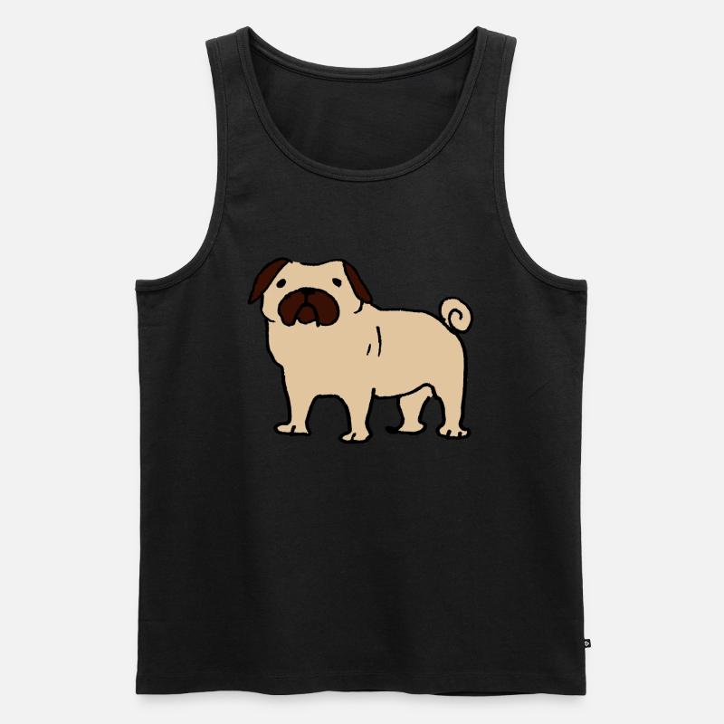 Mops - Männer Premium Bio Tank Top - Schwarz
