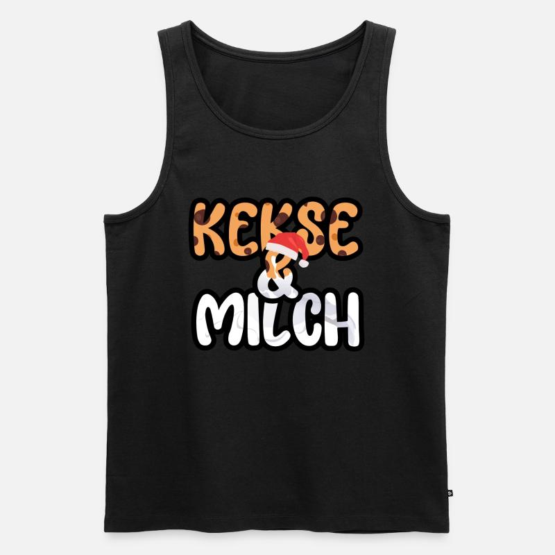 Weihnachten Schokoladen Plätzchen Milch - Männer Premium Bio Tank Top - Schwarz