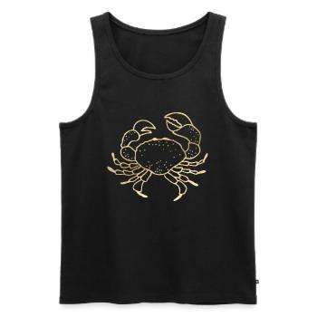 Krabbe - Männer Premium Bio Tank Top - Schwarz - Vorne - Michal (187cm)