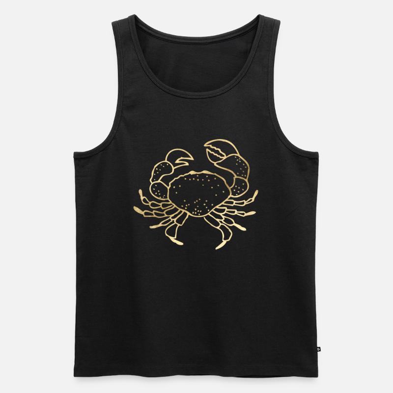 Krabbe - Männer Premium Bio Tank Top - Schwarz