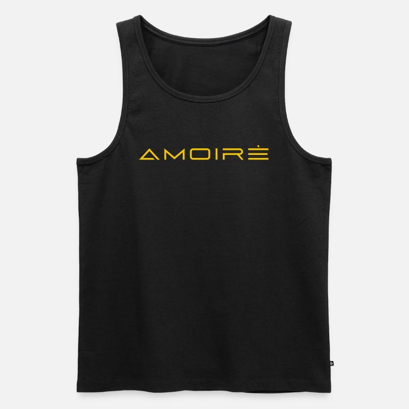 base text logoname transparent background - Männer Premium Bio Tank Top - Schwarz
