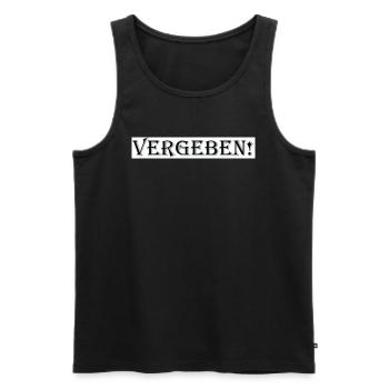 Vergeben - Männer Premium Bio Tank Top - Schwarz - Vorne - AI Model Male 178 light (178cm)