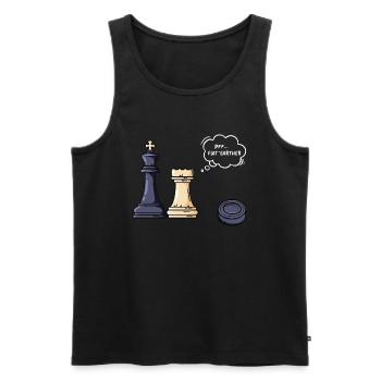 Chess Player Design - Chess Motif Flat Earth - Men's Premium Organic Tank Top - black - Front - Michal (187cm)