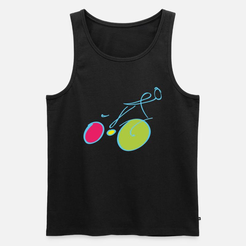 Radfahrer - Männer Premium Bio Tank Top - Schwarz