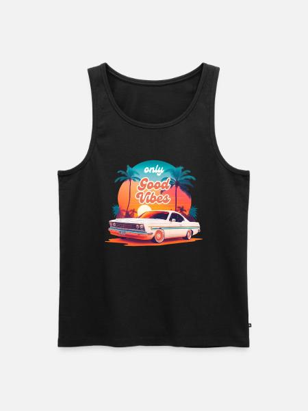 Design Summer Retro - Men's Premium Organic Tank Top - black