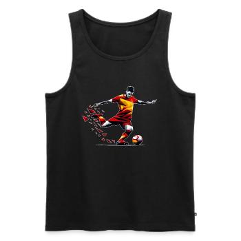 Soccer Spain - Men's Premium Organic Tank Top - black - Front - AI Model Male 178 light (178cm)