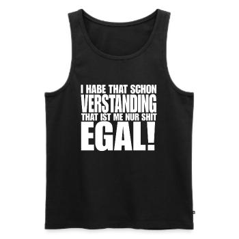 Egal - Männer Premium Bio Tank Top - Schwarz - Vorne - AI Model Male 178 light (178cm)