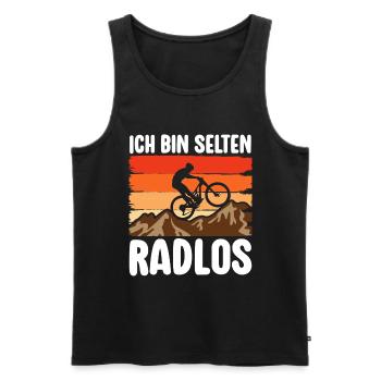 Rare Wheelless Bicycle Mountain Bike Road Bike - Men's Premium Organic Tank Top - black - Front - AI Model Male 178 light (178cm)